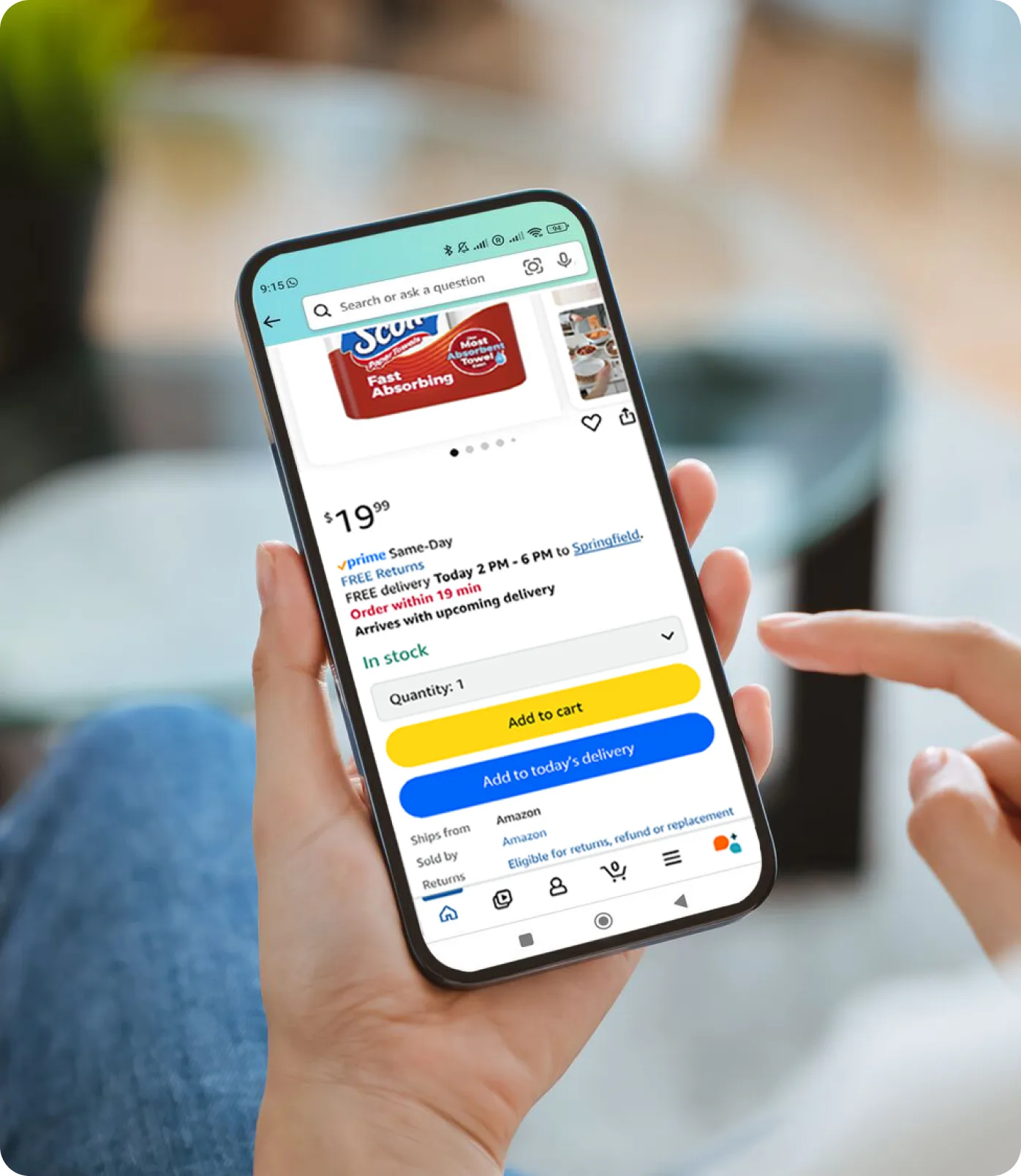 Shopping the Amazon app, guided by ReachIQ signals